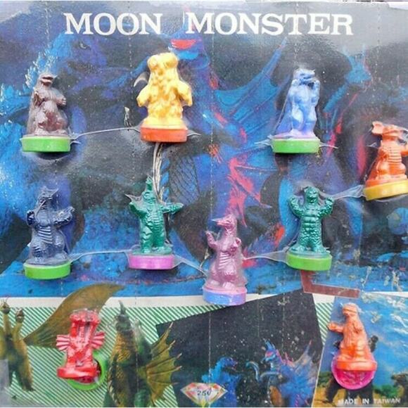 1980's moon monster mini figure hand ink stamper vending toy figure 7 - Picture 6 of 6